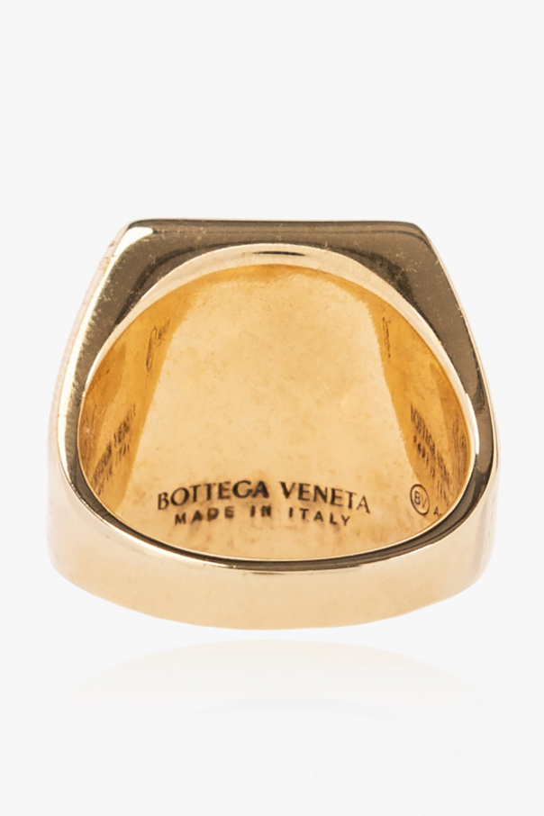 Bottega Veneta Srebrny pierścień