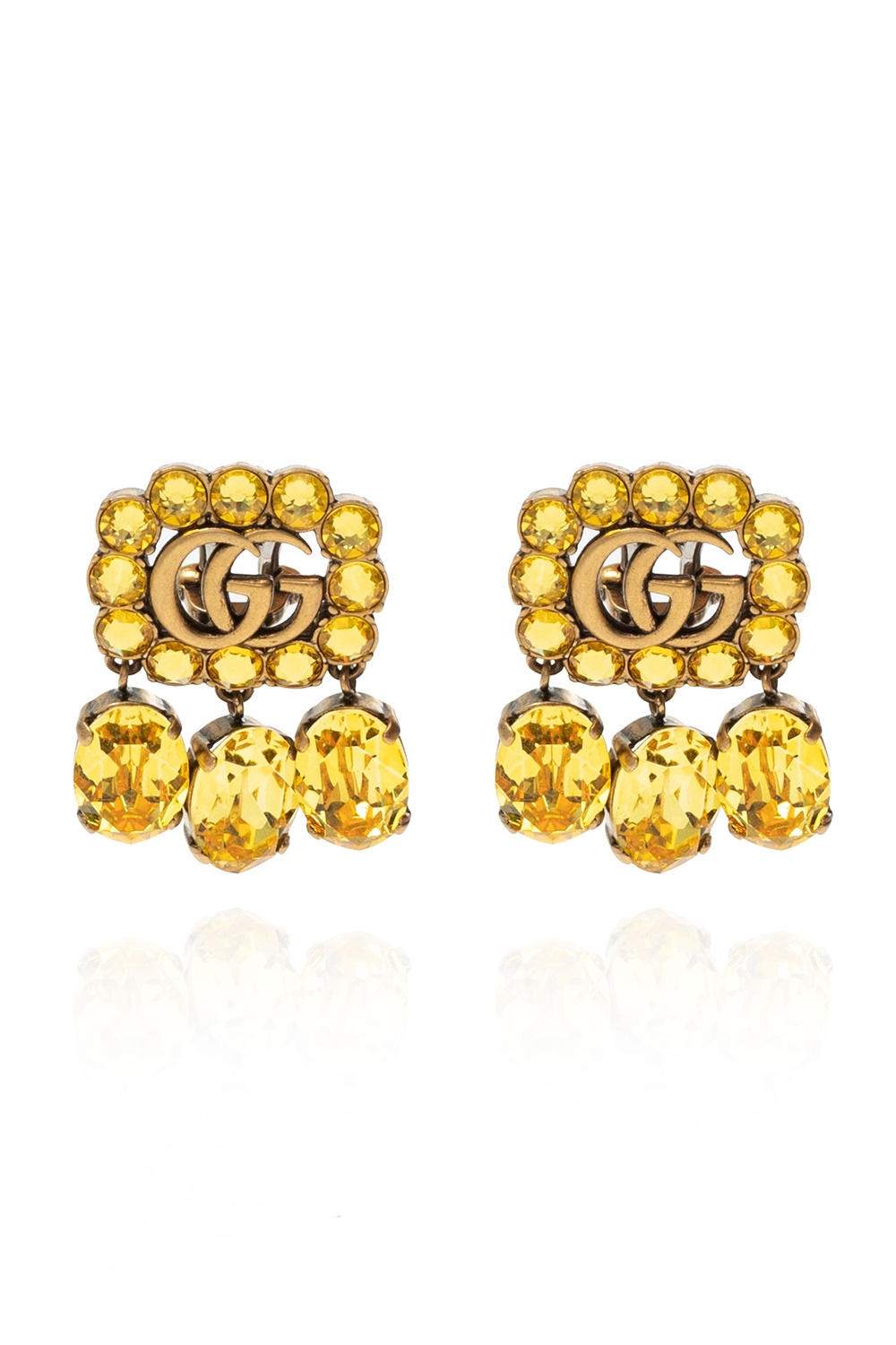 Drop clip-on earrings with logo Gucci 
