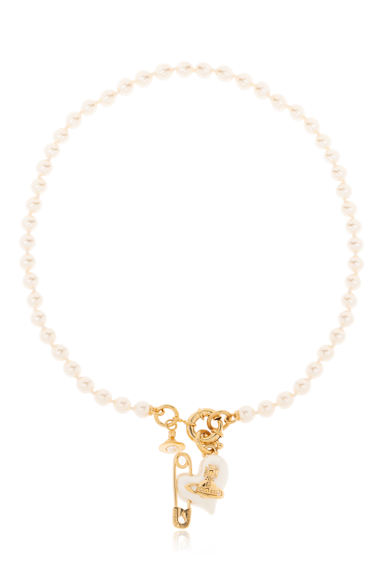 Cream ‘Orietta’ necklace Vivienne Westwood - Vitkac Germany