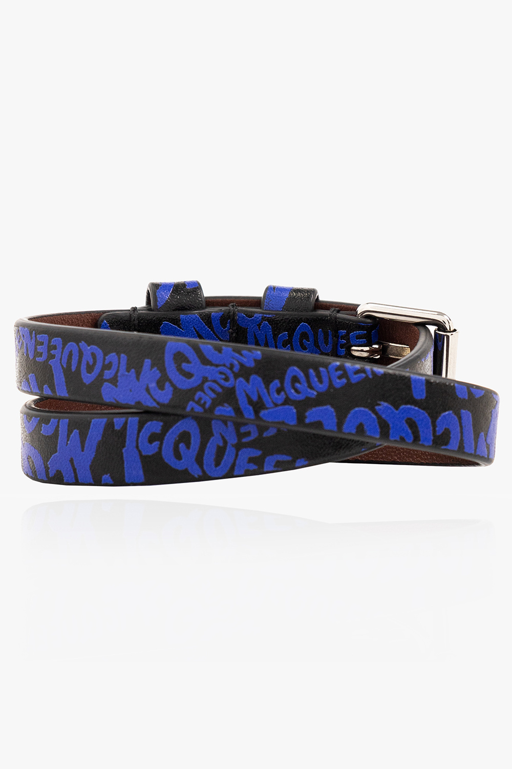 Alexander McQueen Leather bracelet with logo