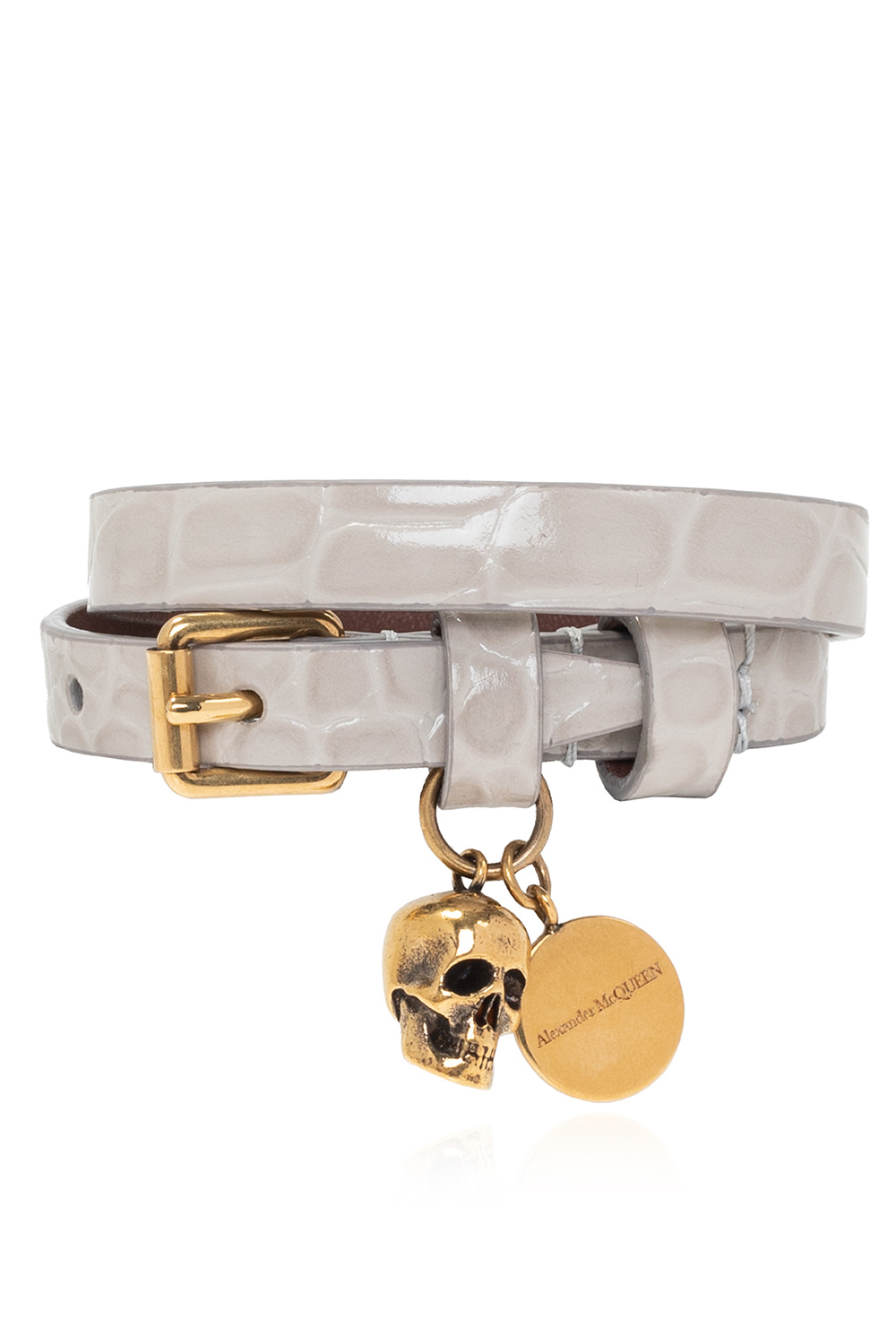 Alexander McQueen Leather bracelet with charms