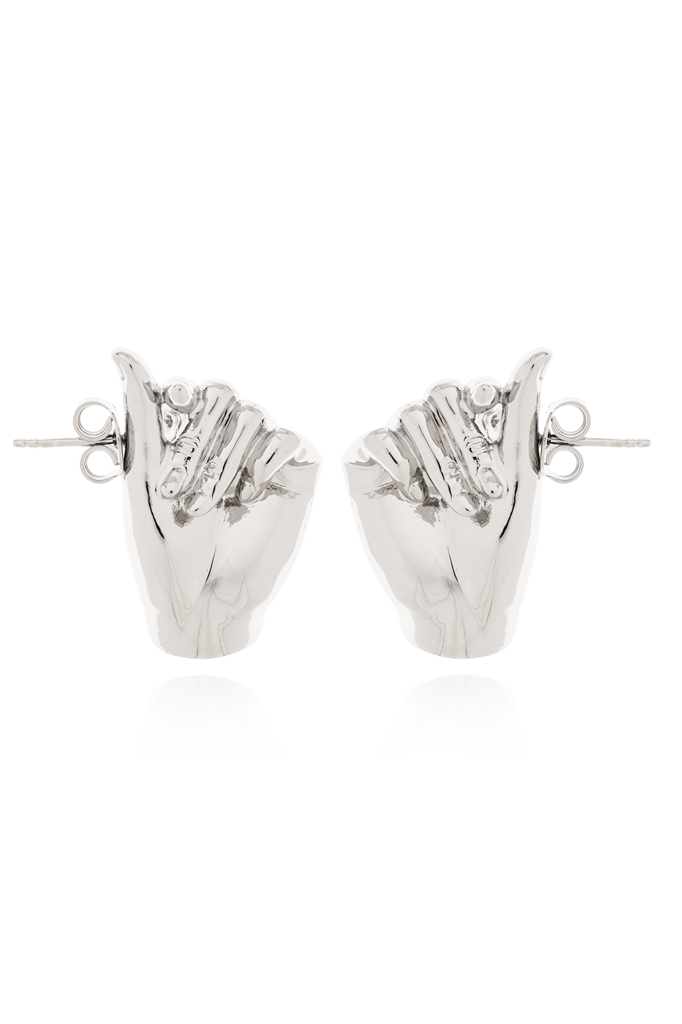 Y Project Earrings with hand motif