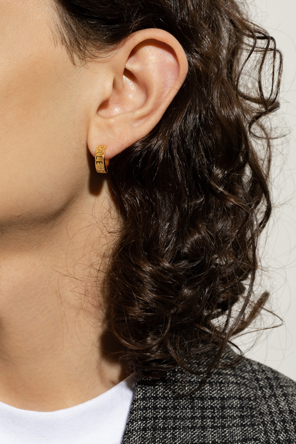 Balenciaga Silver earrings with logo