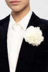 Saint Laurent WHITE Floral motif brooch