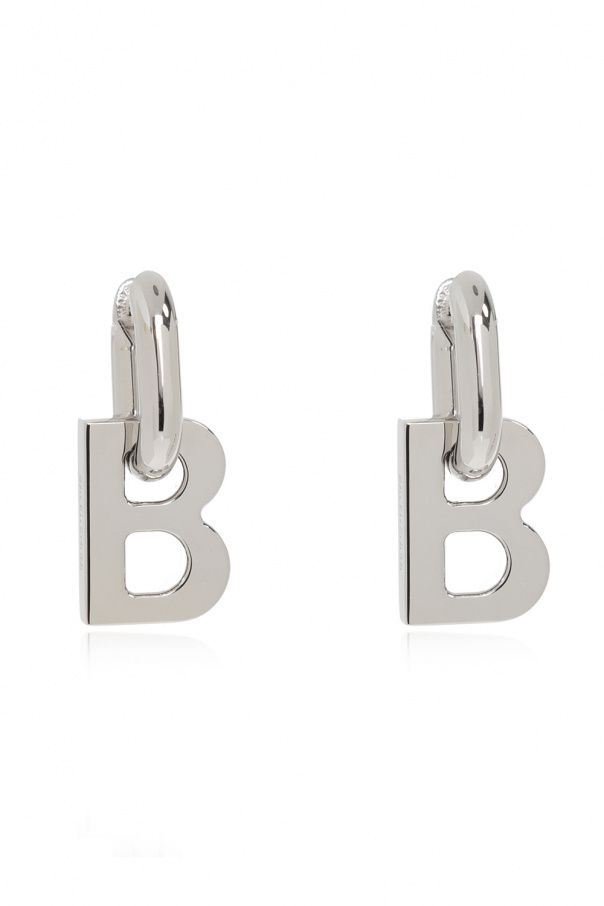 Brass logo earrings od Balenciaga