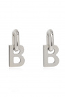 Balenciaga Brass logo earrings