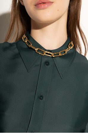 Gold-plated necklace od cotton-twill bottega Veneta