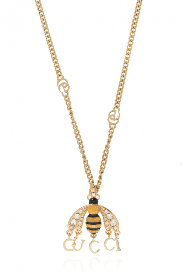 gucci sweater Bee necklace