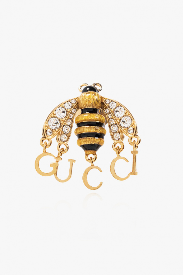 Gucci Gucci Gold GG Running Pearl Single Drop Earring