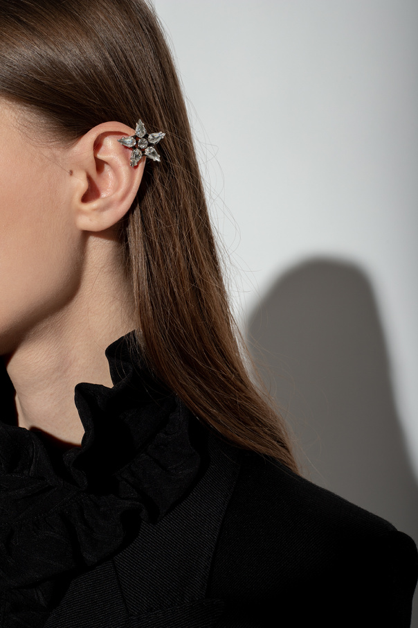 Saint Laurent Crystal clip-on earring