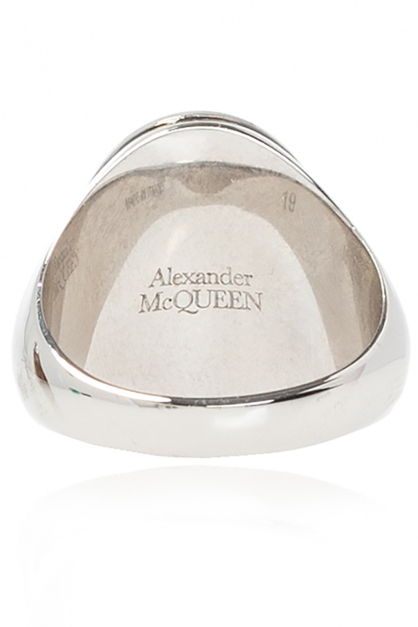 Alexander McQueen Signet ring with logo