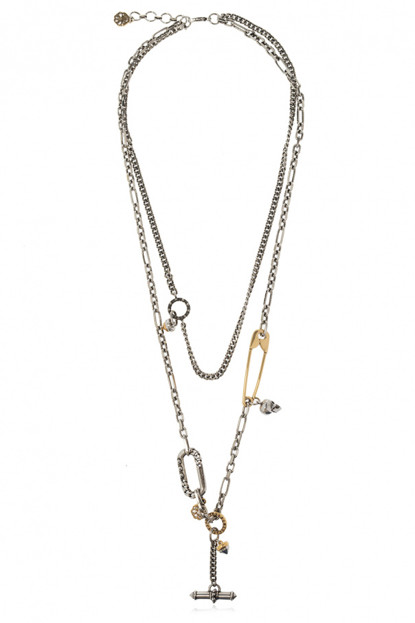 Alexander McQueen Brass necklace with charms