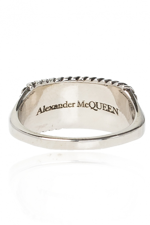 Alexander McQueen Ring with logo