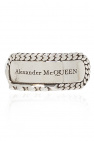 Alexander McQueen undulating-form silver-tone ring