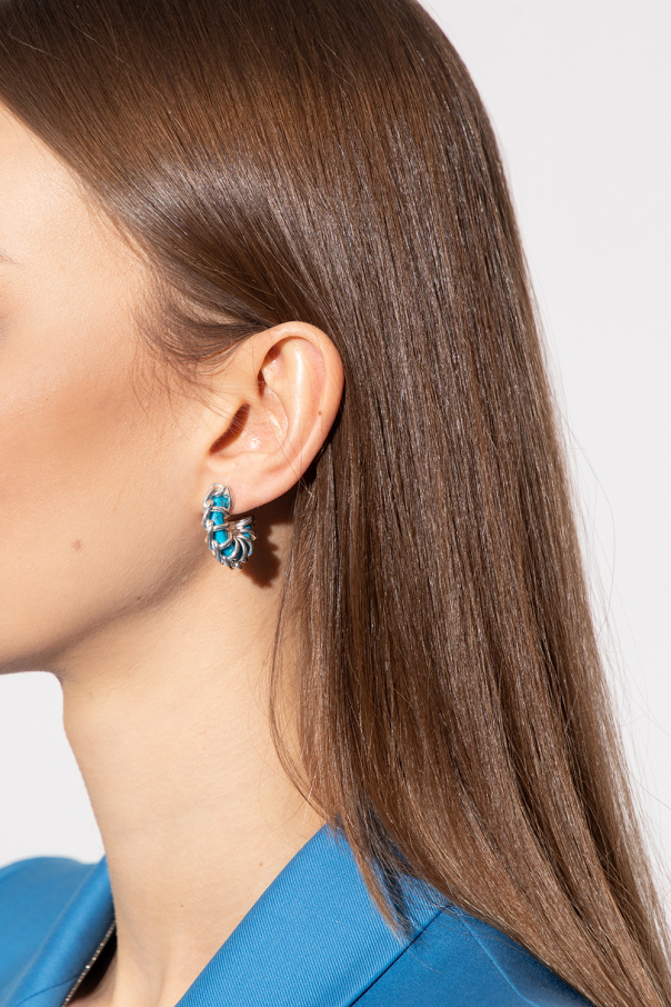 Bottega point Veneta Silver earrings