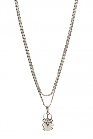alexander mcqueen faux pearl and skull necklace