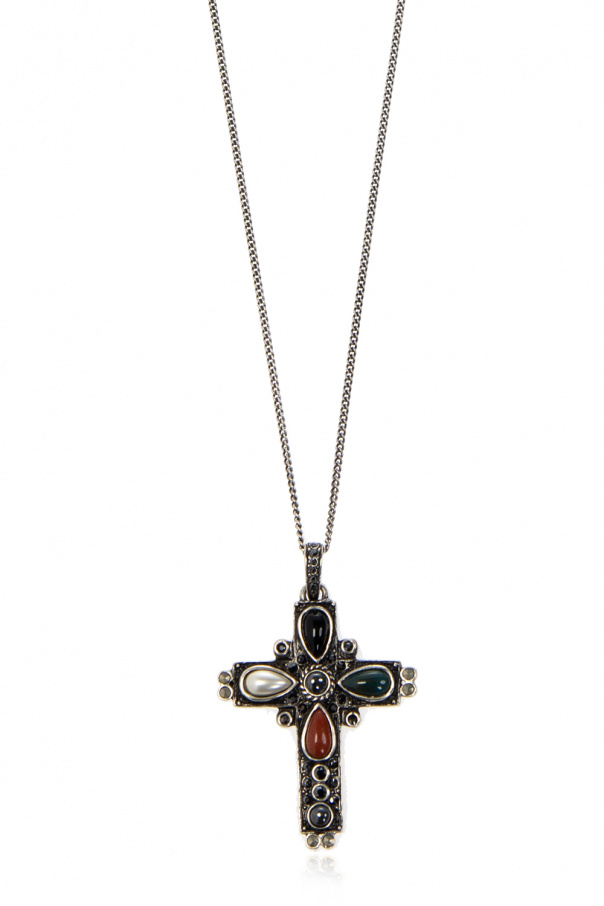 Saint Laurent Brass necklace with charms