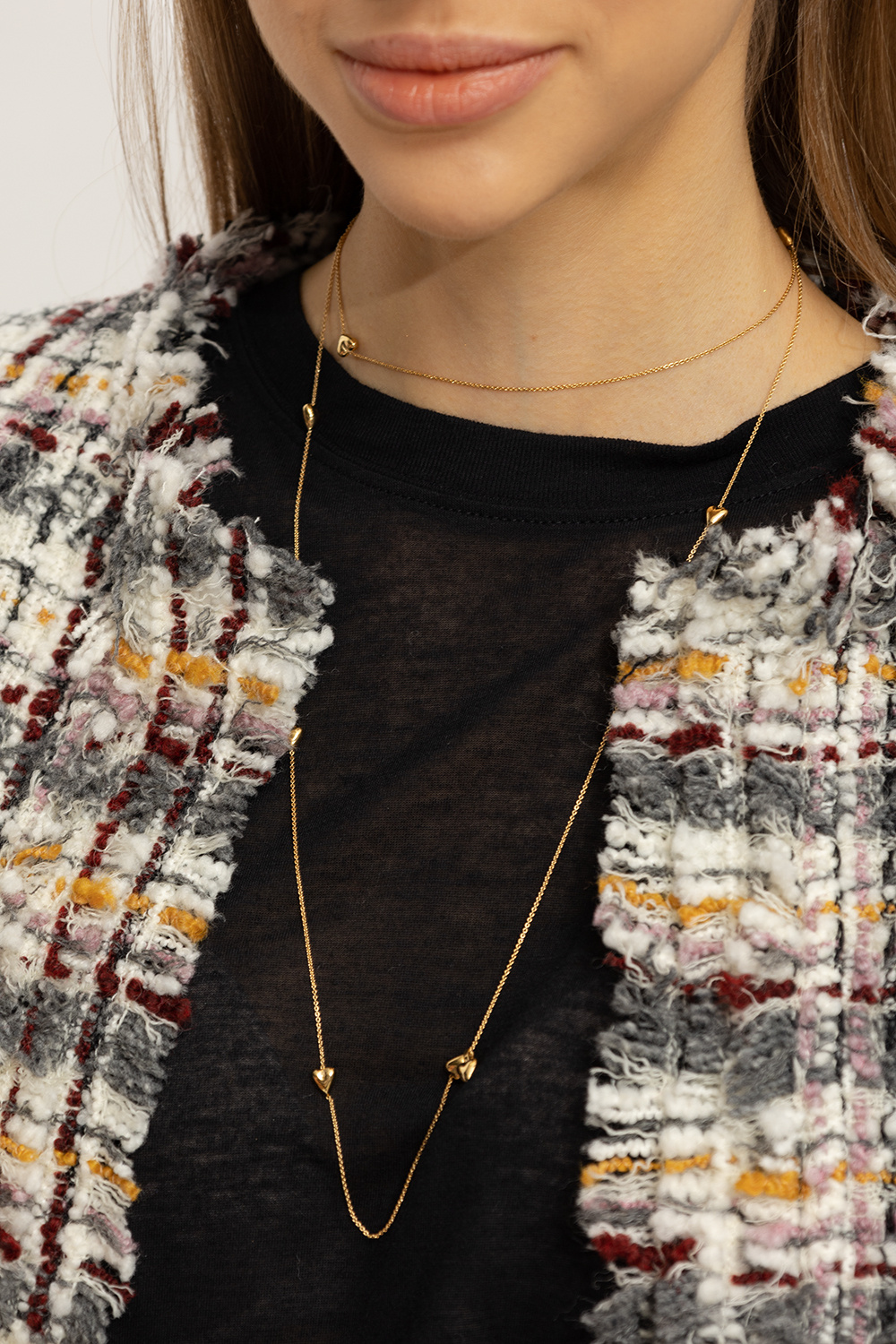 Saint Laurent Long brass necklace