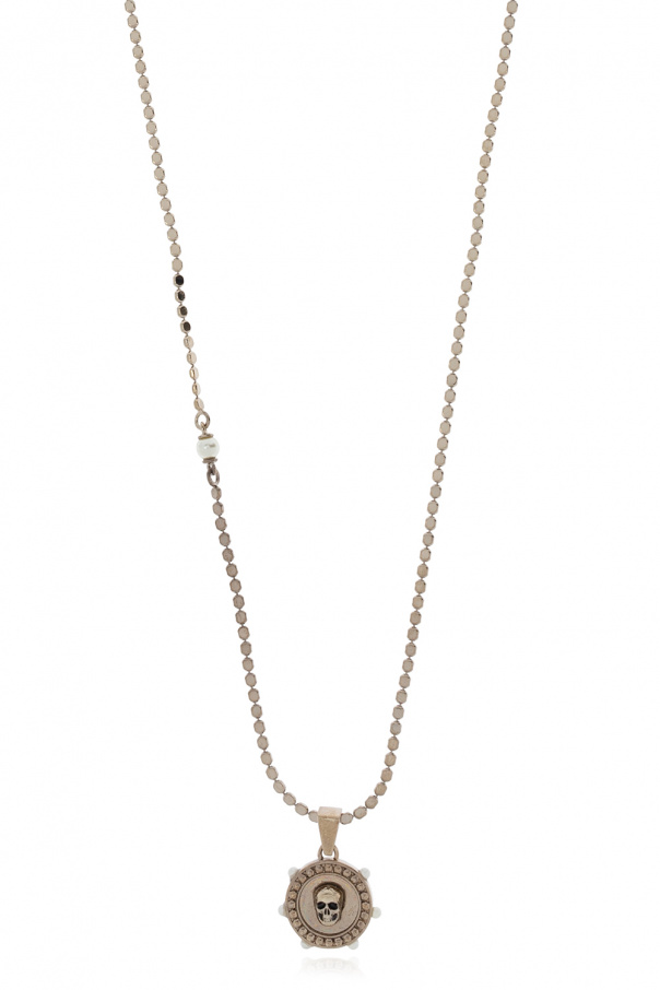 Alexander McQueen Brass necklace with skull motif