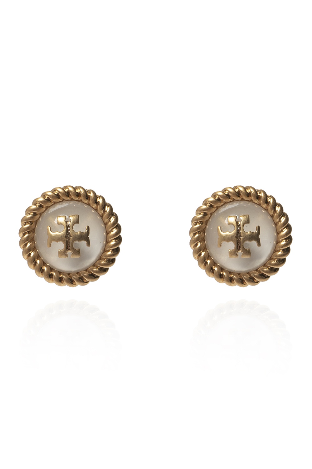 Tory Burch 'Kira Glass Stud' earrings with logo | Women's Jewelery | Vitkac
