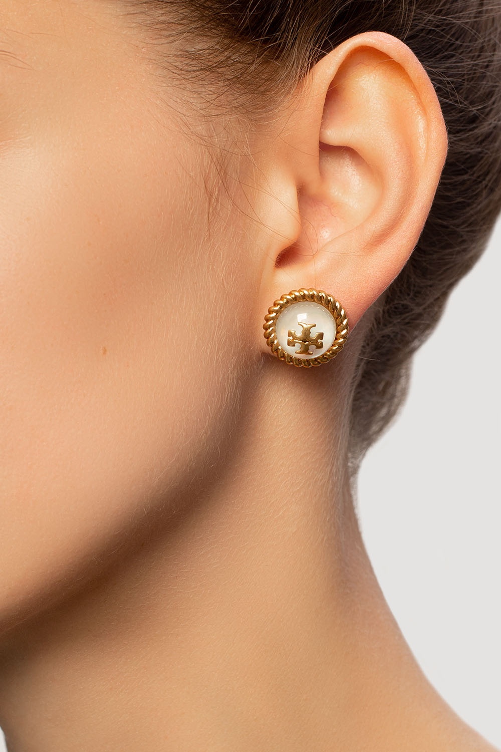 Tory Burch 'Kira Glass Stud' earrings with logo | Women's Jewelery | Vitkac