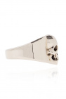 Alexander McQueen Brass signet ring with skull