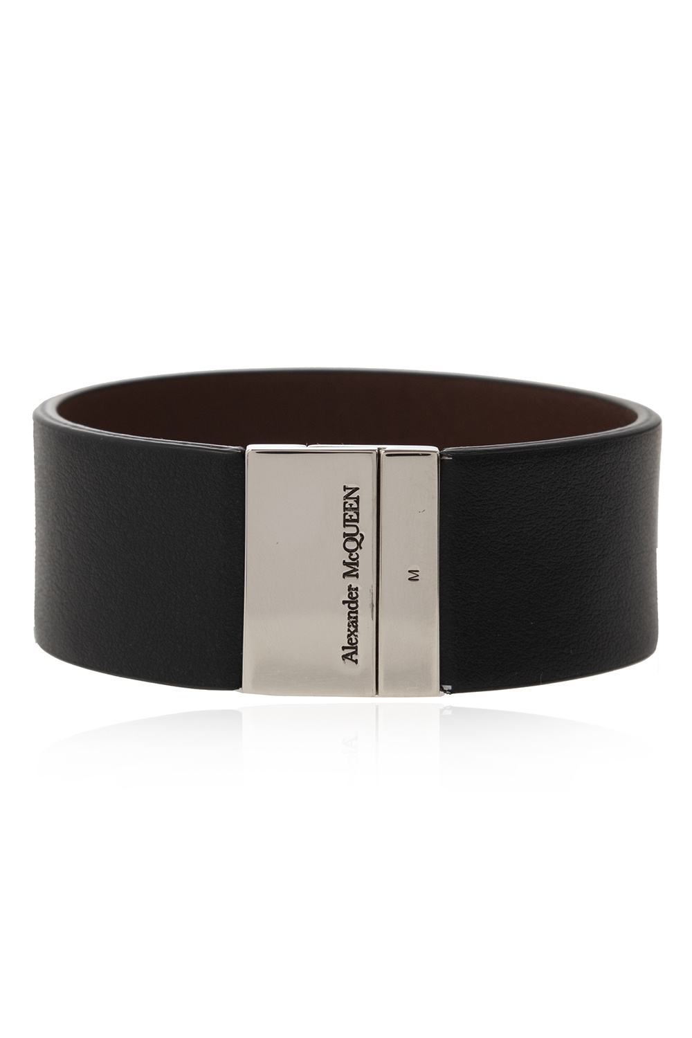 Alexander McQueen Leather bracelet with logo