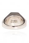 Alexander McQueen SILVER Ring with logo