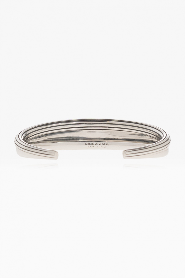bottega quilted Veneta Silver bracelet