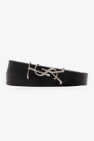 Saint Laurent BLACK Leather bracelet with logo