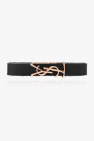 Saint Laurent BLACK Leather bracelet