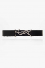 Saint Laurent BLACK Leather bracelet with logo