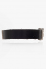 Saint Laurent BLACK Leather bracelet with logo