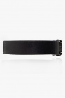 Saint Laurent BLACK Leather bracelet with logo