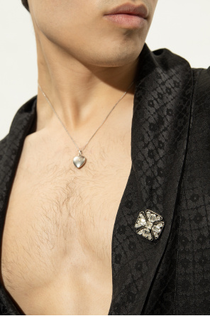 Mała broszka z kryształami od Saint Laurent