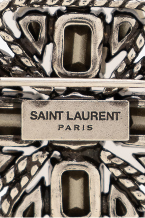 Saint Laurent Brooch with crystals
