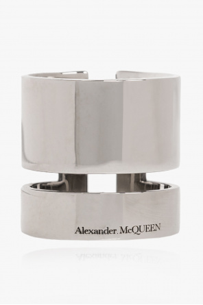 Alexander McQueen Trenchcoat mit Gürtel Grau