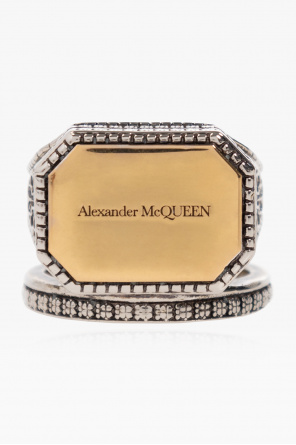 Alexander McQueen Logo Print Classic Card Holder