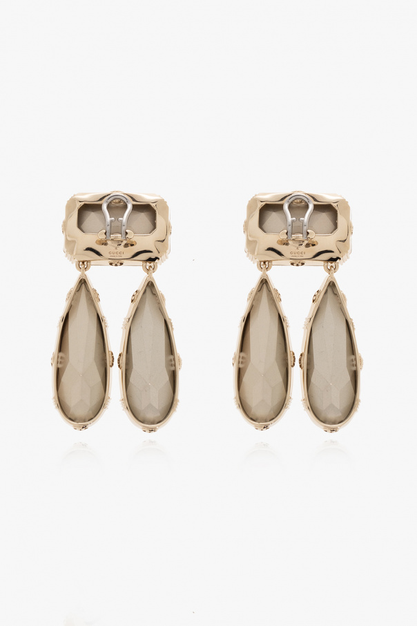 gucci may Clip-on earrings with glossy crystals