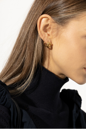 Silver earrings od belted bottega Veneta