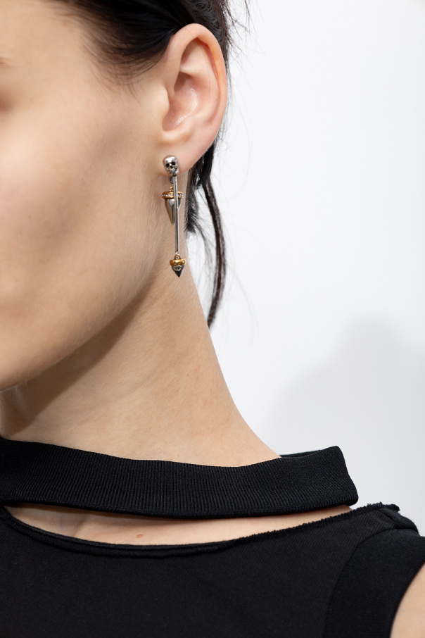 Alexander McQueen Asymmetric drop earrings