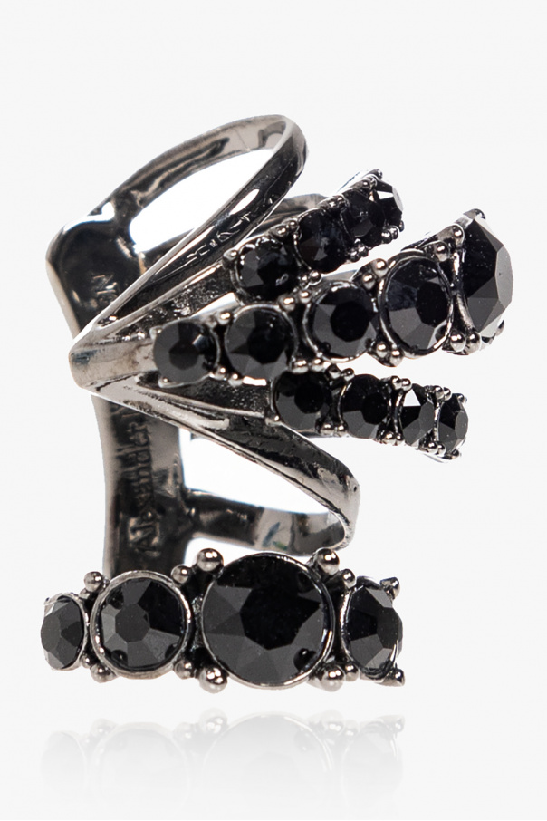 Alexander McQueen Ear cuff with Swarovski crystals