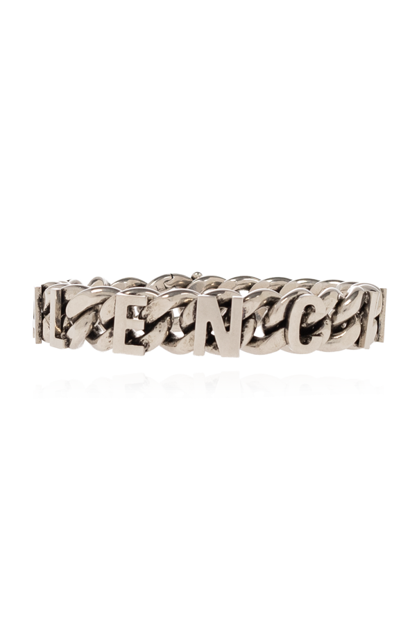 Balenciaga Mosiężna bransoleta z logo