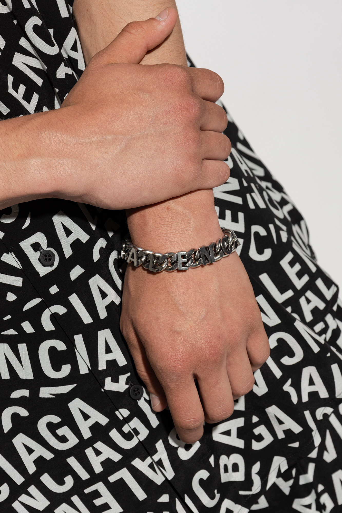 Balenciaga Brass bracelet with logo