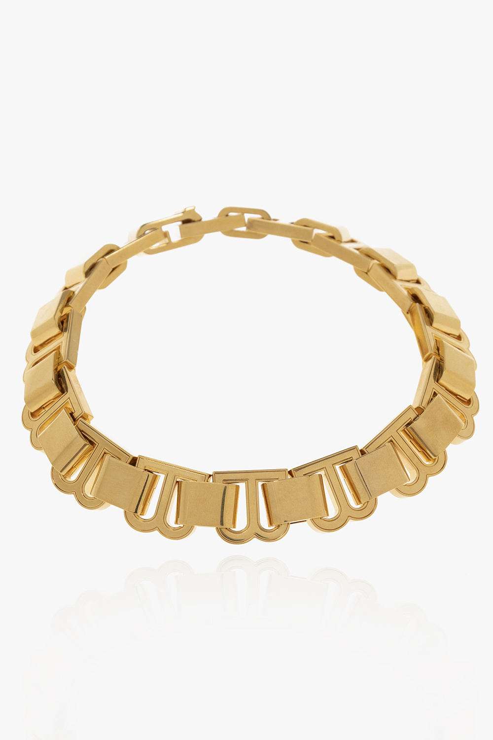 Balenciaga Brass choker with logo