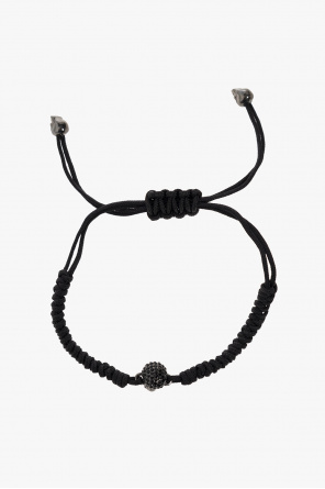 Alexander McQueen Braided bracelet with embroidered motif