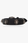 Bolsito-cinturón Gucci GG Marmont clutch-belt en cuero acolchado con motivos de espigas negro