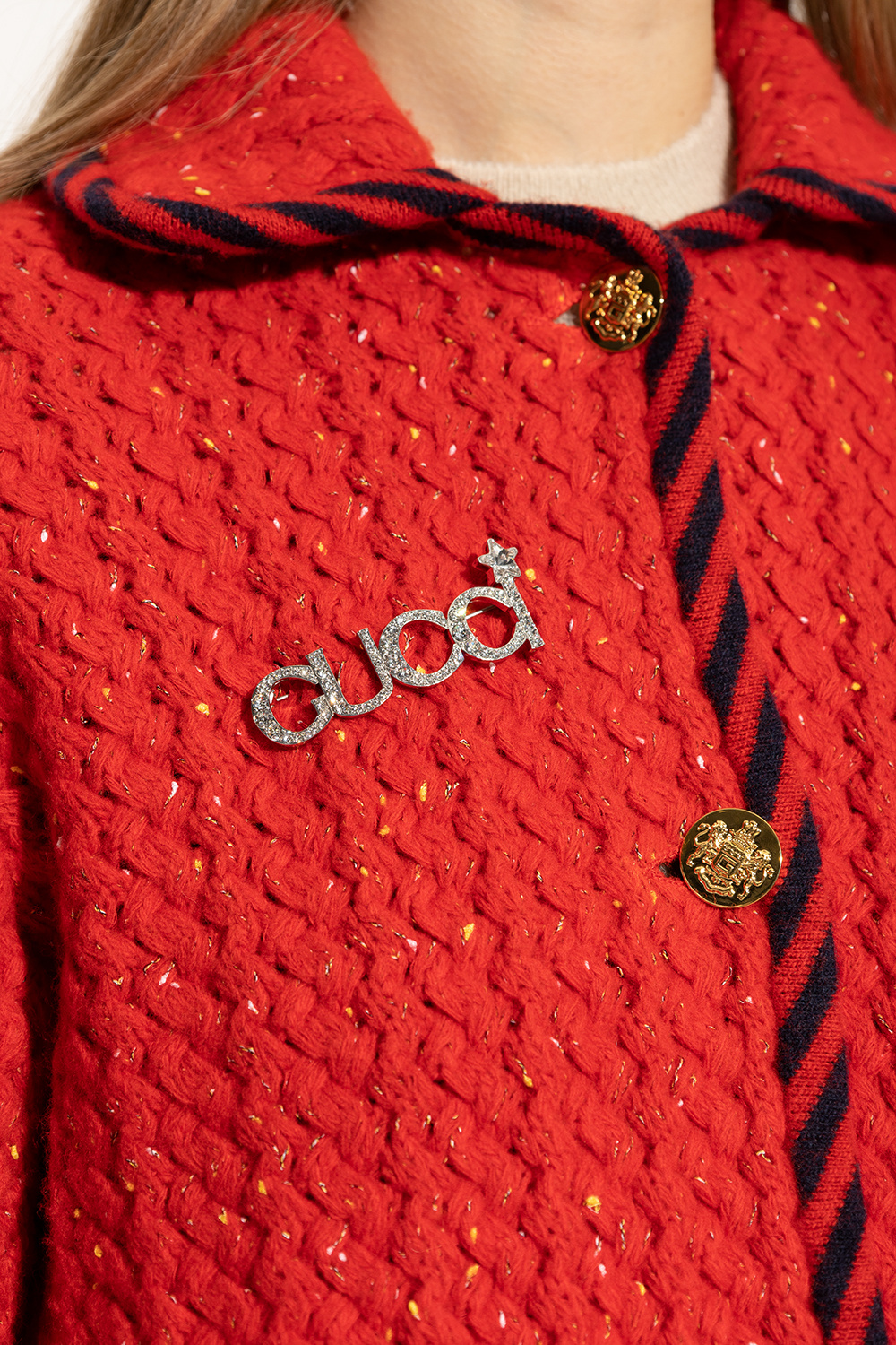 gucci item Brooch with logo