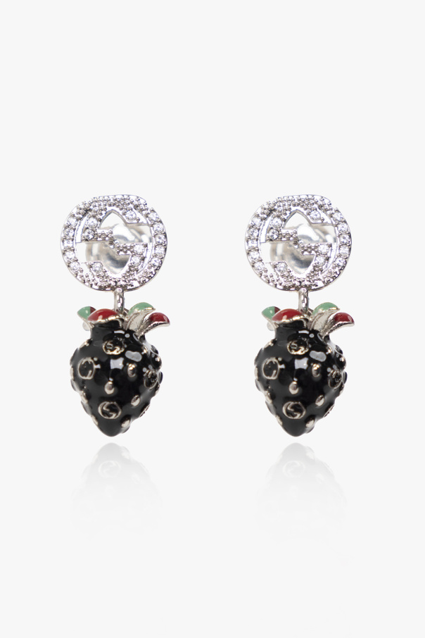 gucci Styles Earrings with strawberry pendants