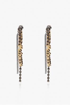 Drop earrings with logo od Alexander McQueen